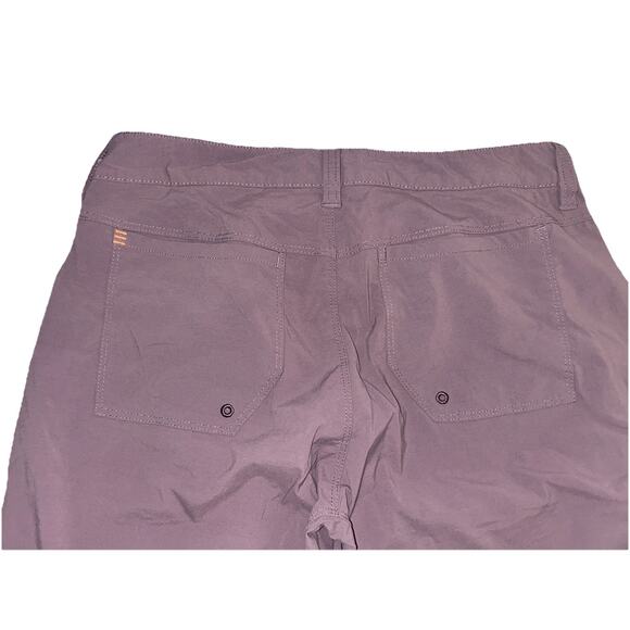 Orvis Womens Size 4 Pants Cropped Side Pocket Stretch Plum Rouching Near Hem - Picture 7 of 7